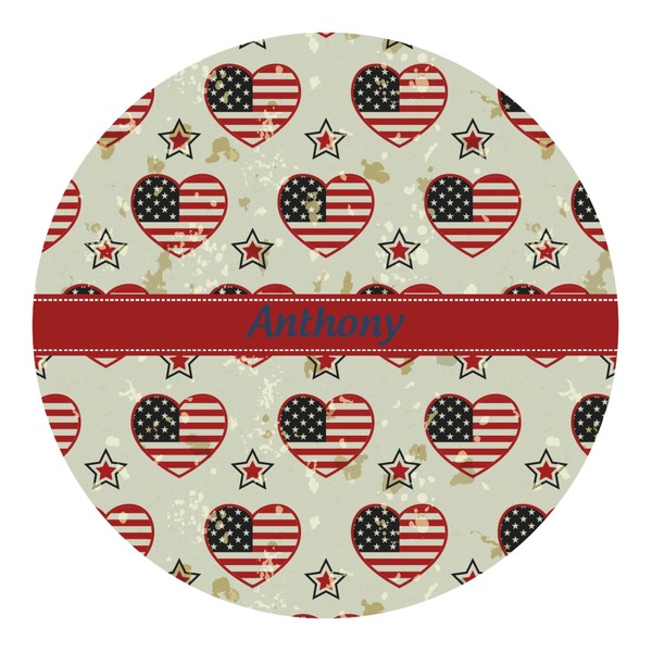 Custom Americana Round Decal - Large (Personalized)