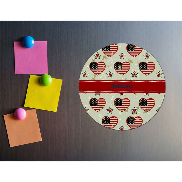 Americana Round Fridge Magnet - LIFESTYLE