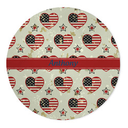 Americana 5' Round Indoor Area Rug (Personalized)