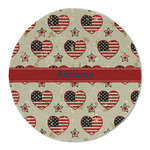 Americana Round Linen Placemat - Single Sided (Personalized)