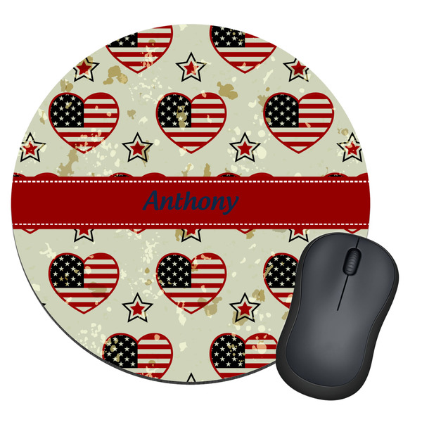 Custom Americana Round Mouse Pad (Personalized)