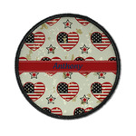 Americana Iron On Round Patch w/ Name or Text