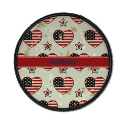 Americana Iron On Round Patch w/ Name or Text