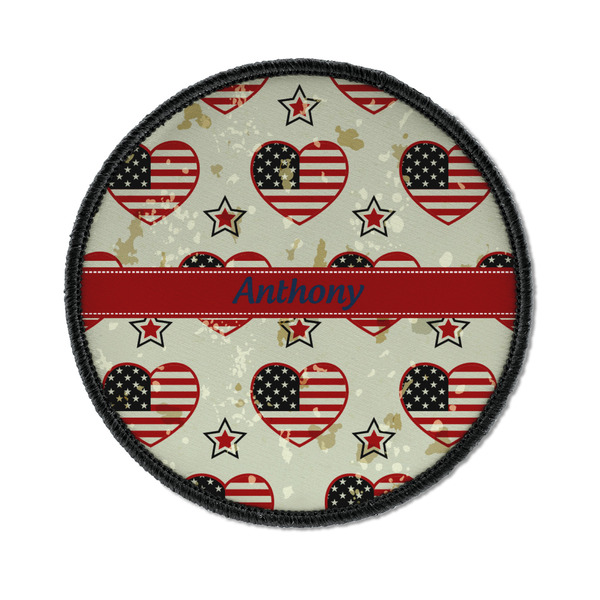 Custom Americana Iron On Round Patch w/ Name or Text