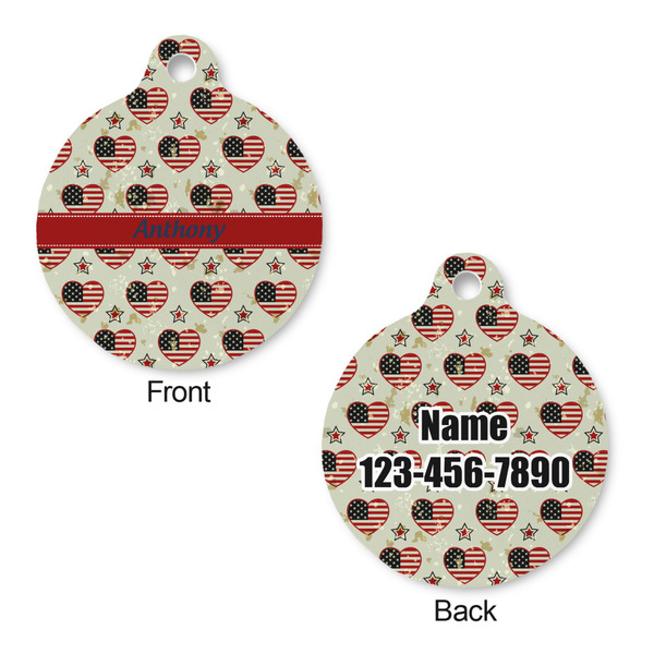 Americana Round Pet ID Tag - Large - Approval