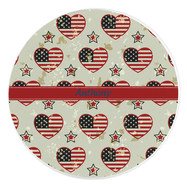 Custom Americana Round Stone Trivet (Personalized)