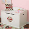 Americana Round Wall Decal on Toy Chest