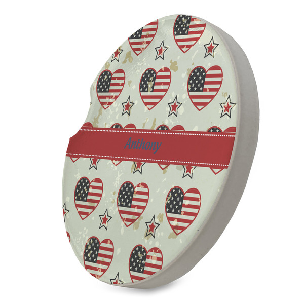 Americana Sandstone Car Coaster - STANDING ANGLE