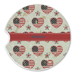 Americana Sandstone Car Coaster - Single (Personalized)