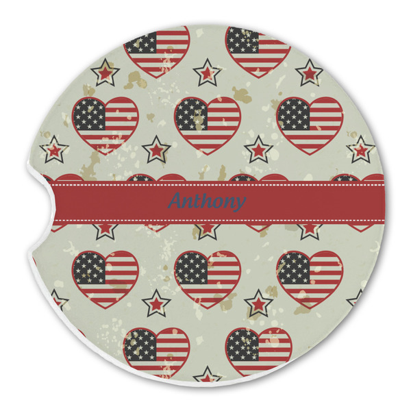 Custom Americana Sandstone Car Coaster - Single (Personalized)