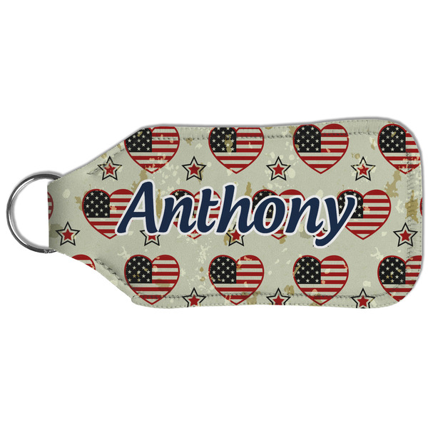 Americana Sanitizer Holder Keychain - Large (Back)