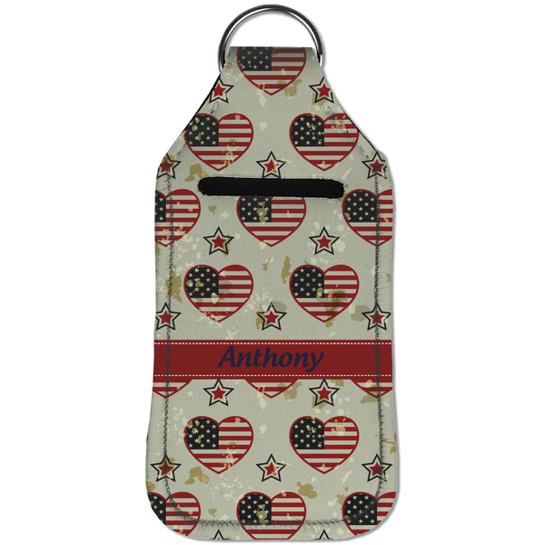 Americana Sanitizer Holder Keychain - Large (Front)