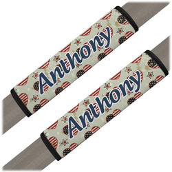 Americana Seat Belt Covers (Set of 2) (Personalized)