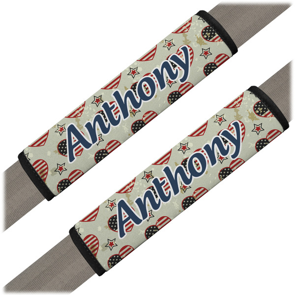 Custom Americana Seat Belt Covers (Set of 2) (Personalized)