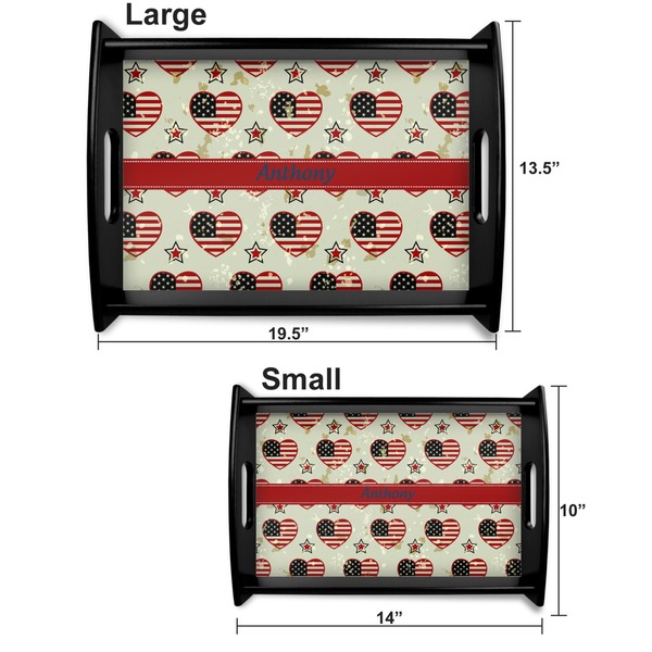 Americana Serving Tray Black Sizes