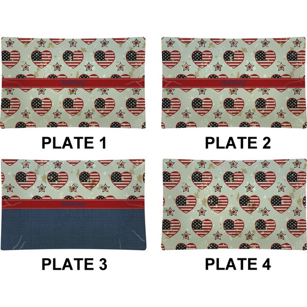Americana Set of Rectangular Dinner Plates (Approval)