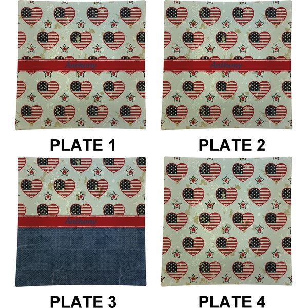 Americana Set of Square Dinner Plates (Approval)