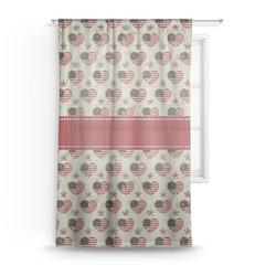 Americana Sheer Curtain - 50"x84" (Personalized)