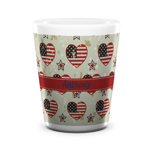 Americana Shot Glass - White - FRONT