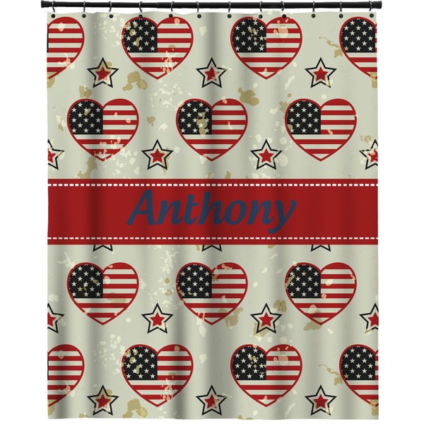 Custom Americana Extra Long Shower Curtain - 70"x84" (Personalized)