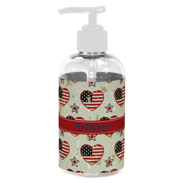 Custom Americana Plastic Soap / Lotion Dispenser (8 oz - Small - White) (Personalized)