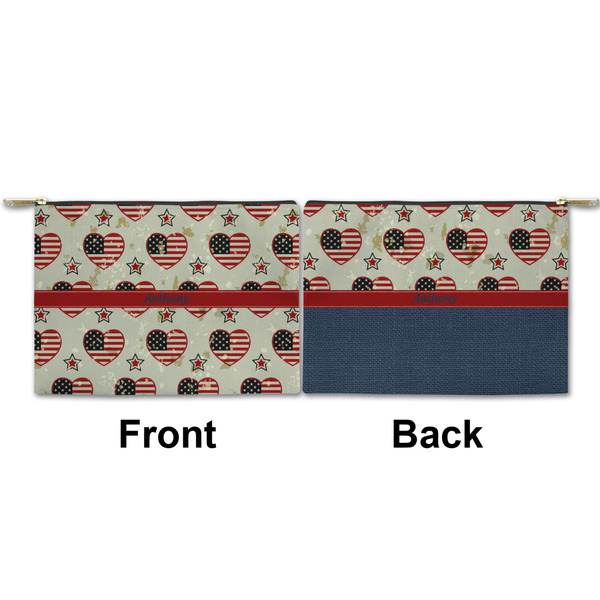 Americana Small Zipper Pouch Approval (Front and Back)