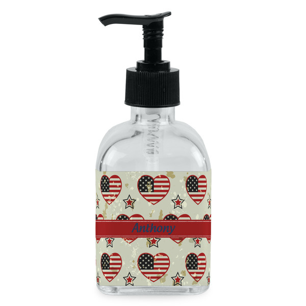 Custom Americana Glass Soap & Lotion Bottle - Single Bottle (Personalized)
