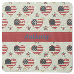 Americana Square Rubber Backed Coaster (Personalized)