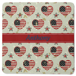 Americana Square Rubber Backed Coaster (Personalized)
