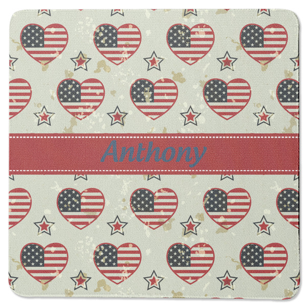 Custom Americana Square Rubber Backed Coaster (Personalized)