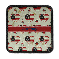 Americana Iron On Square Patch w/ Name or Text
