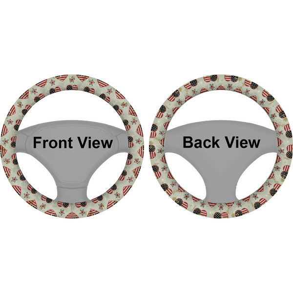 Americana Steering Wheel Cover- Front and Back
