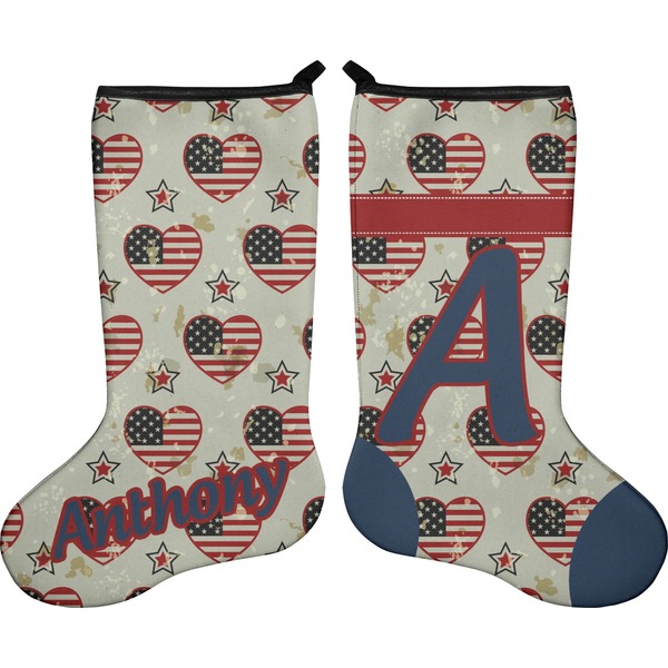 Custom Americana Holiday Stocking - Double-Sided - Neoprene (Personalized)
