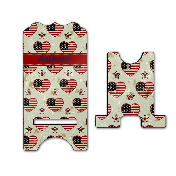 Americana Stylized Phone Stand - Front & Back - Large