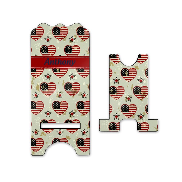 Americana Stylized Phone Stand - Front & Back - Small