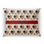 Americana Rectangular Throw Pillow Case (Personalized)