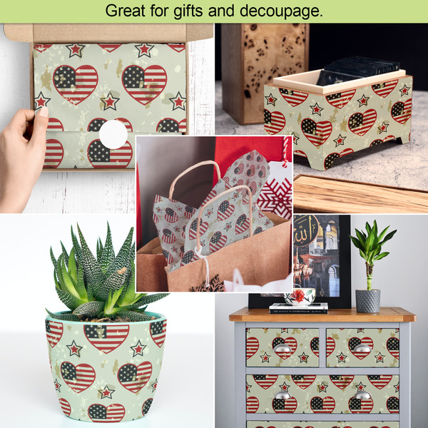 Americana Tissue Paper - In Use Collage