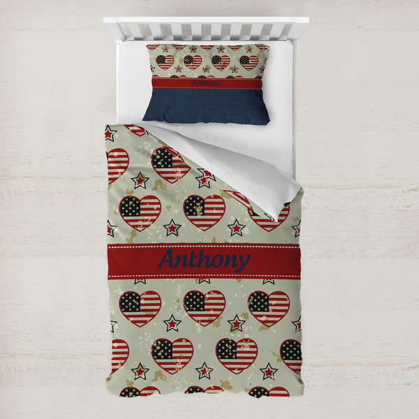 Custom Americana Toddler Bedding w/ Name or Text