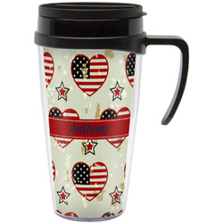 Americana Acrylic Travel Mug with Handle (Personalized)