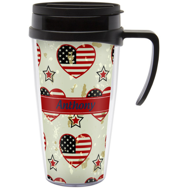 Custom Americana Acrylic Travel Mug with Handle (Personalized)