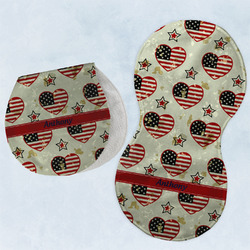 Americana Burp Pads - Velour - Set of 2 w/ Name or Text
