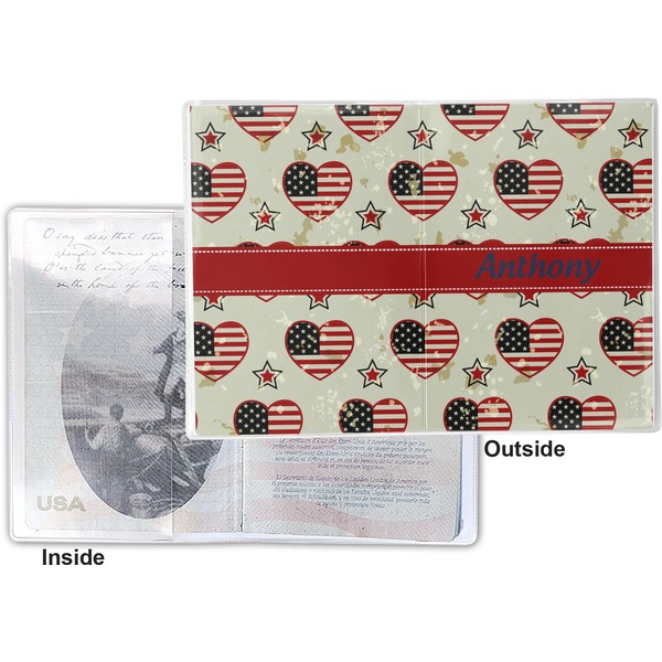 Americana Vinyl Passport Holder - Flat Front and Back