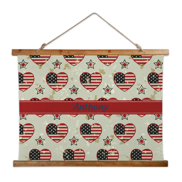 Custom Americana Wall Hanging Tapestry - Wide (Personalized)