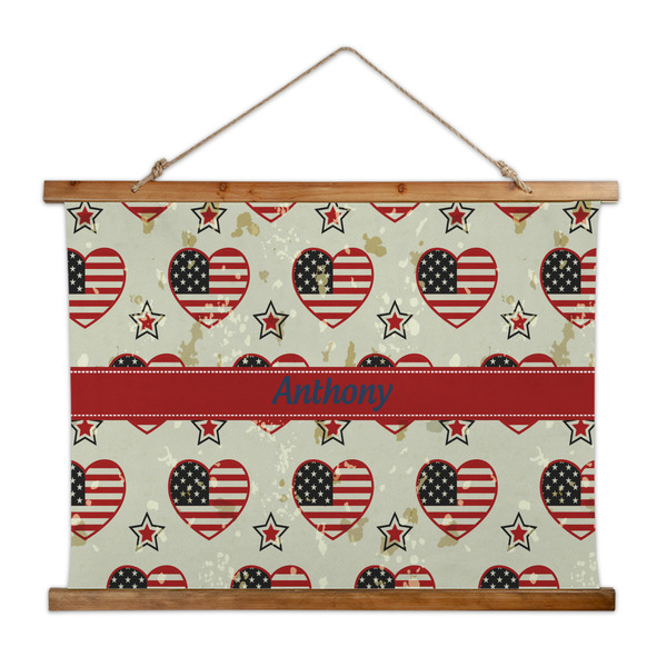 Custom Americana Wall Hanging Tapestry - Wide (Personalized)