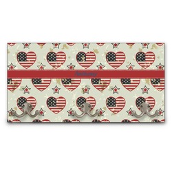 Americana Wall Mounted Coat Rack (Personalized)