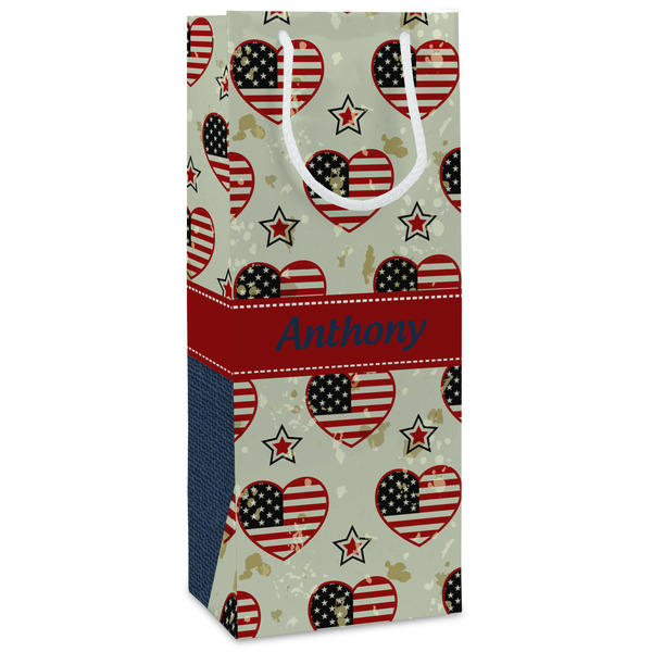Custom Americana Wine Gift Bags (Personalized)