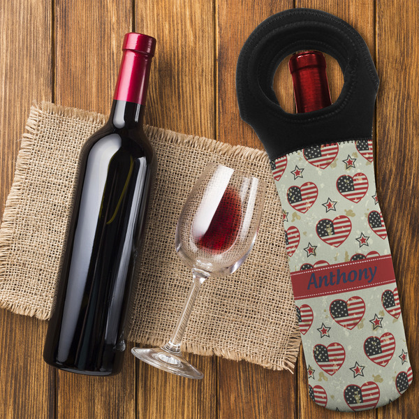 Americana Wine Tote Bag - FLATLAY
