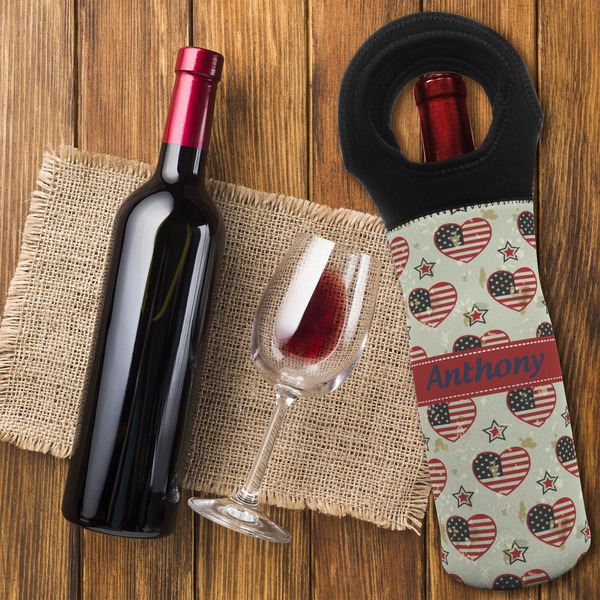 Americana Wine Tote Bag - FLATLAY