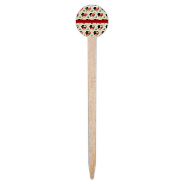 Americana Wooden 6" Food Pick - Round - Single Pick
