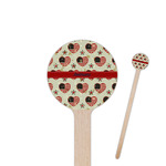 Americana 7.5" Round Wooden Stir Sticks - Single Sided (Personalized)